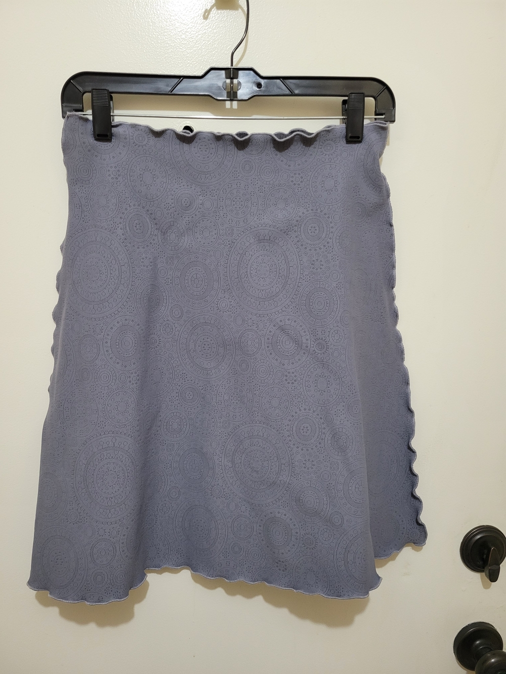Haystacks Textured Fabric Womens Slate Blue A-line Skirt - Stretchy Size Medium.